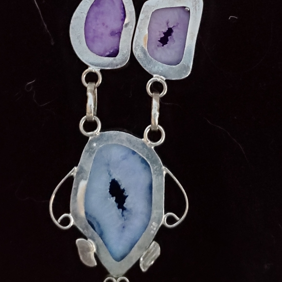 New Solar Quartz 925 Silver Necklace. - Picture 8 of 9